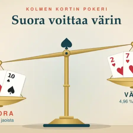 Kolmen kortin pokeri – säännöt, kädet ja strategia