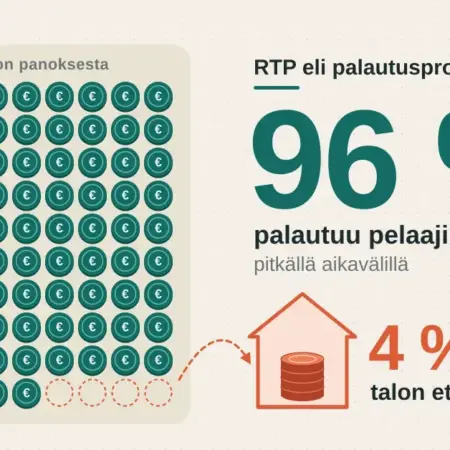 Mikä on RTP kasinossa? Palautusprosentti ja talon etu selitettynä