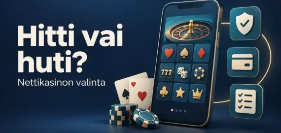 Millainen nettikasino on tämän hetken hitti eikä huti?